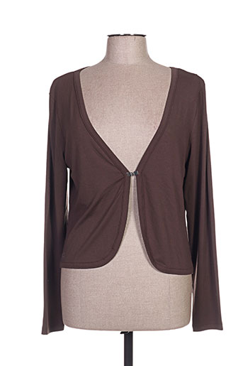 nathalie chaize gilets femme de couleur marron