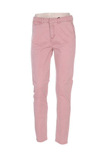 ichi pantalons femme de couleur rose