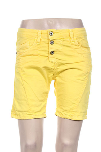 please shorts / bermudas femme de couleur jaune