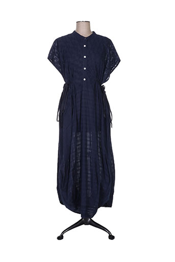 high robes femme de couleur bleu