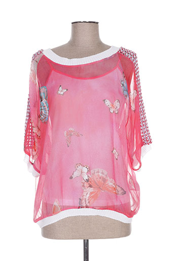 tricot chic chemises femme de couleur rose