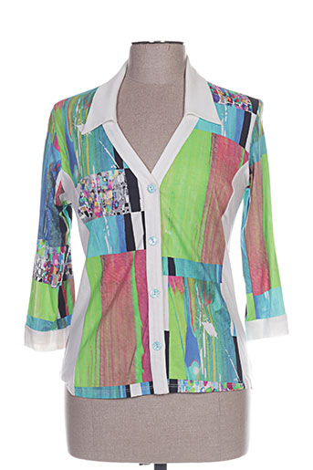 bleu d'azur chemises femme de couleur vert