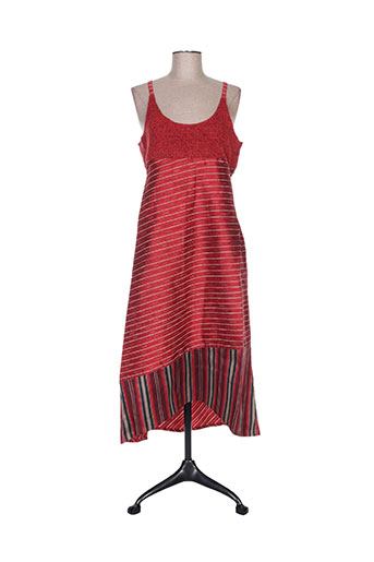 nid d'abeille robes femme de couleur rouge