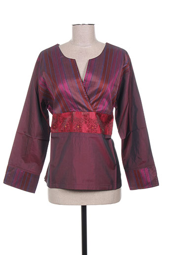 nid d'abeille chemises femme de couleur violet