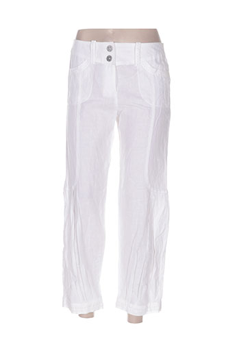 deca pantalons femme de couleur blanc