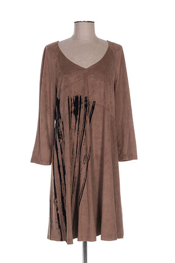 lauren vidal robes femme de couleur marron