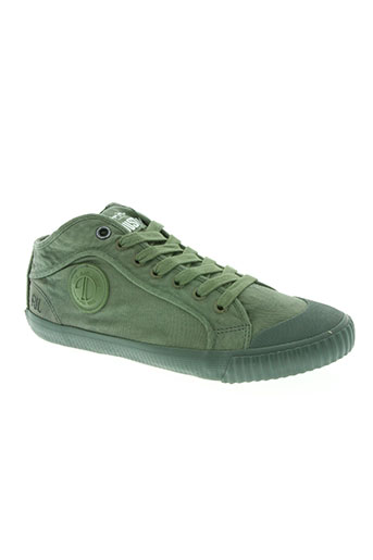 pepe jeans chaussures homme de couleur vert