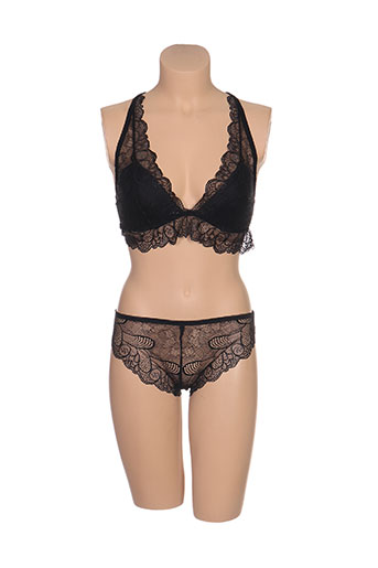 h.nathalie lingerie femme de couleur noir