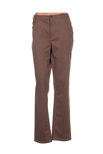 tbs pantalons femme de couleur marron