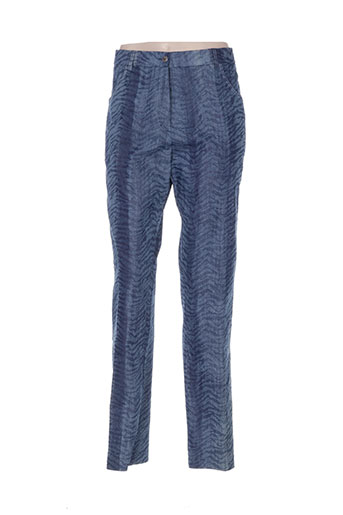jean gabriel pantalons femme de couleur bleu