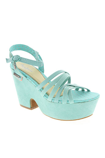 pepe jeans chaussures femme de couleur bleu