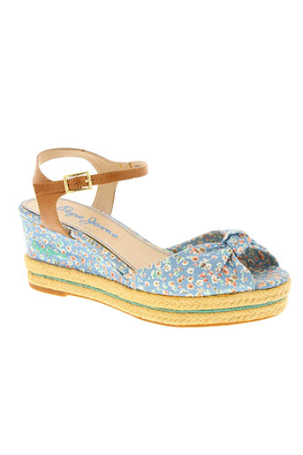 pepe jeans chaussures femme de couleur bleu