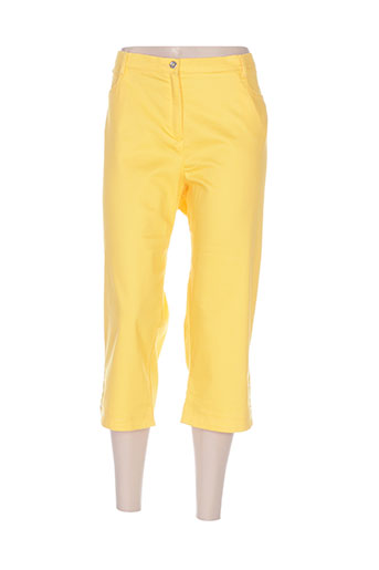 christine laure pantacourts femme de couleur jaune