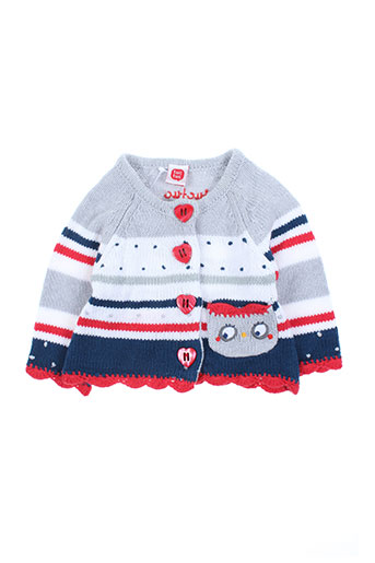 tuc tuc gilets fille de couleur gris