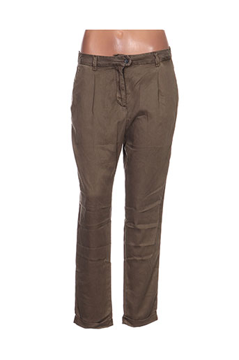 ltb pantalons femme de couleur vert