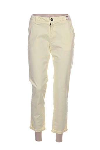 reiko pantacourts femme de couleur jaune