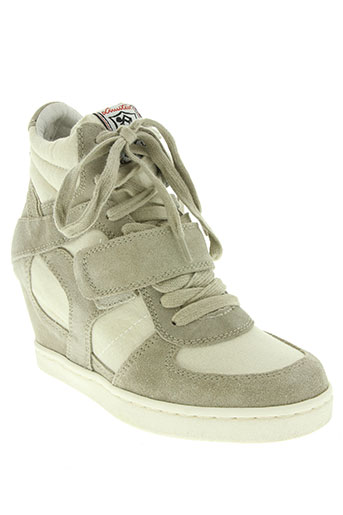 basket femme gris argent