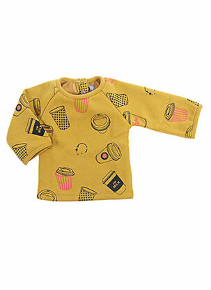 Sweat-shirt jaune MILK ON THE ROCKS pour fille