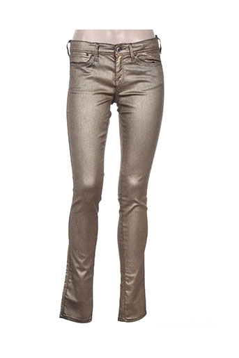pepe jeans pantalons fille de couleur jaune