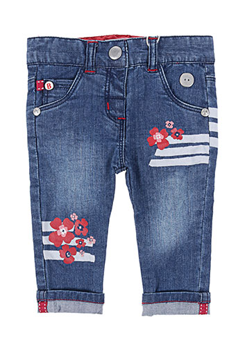 boboli jeans fille de couleur bleu