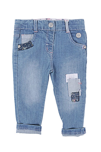 boboli jeans fille de couleur bleu