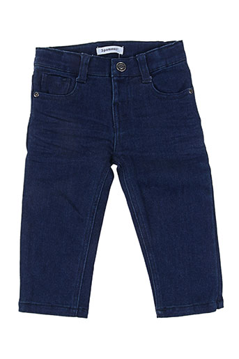 3 pommes jeans garçon de couleur bleu