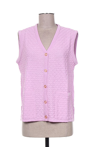 bonneterie creusoise gilets femme de couleur violet