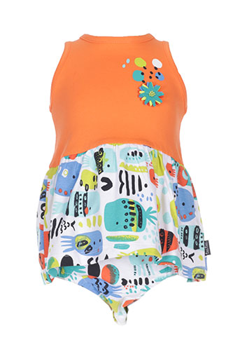 tuc tuc robes fille de couleur orange