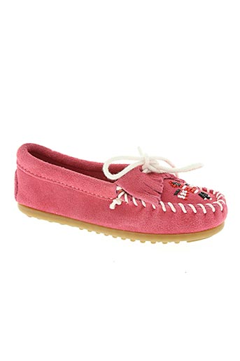 minnetonka chaussures fille de couleur rose