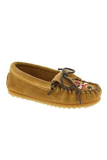 minnetonka chaussures fille de couleur marron