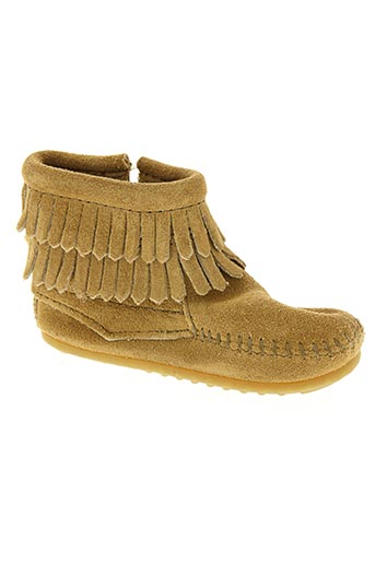 minnetonka chaussures fille de couleur beige