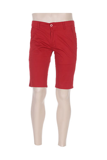 leeyo jeans shorts / bermudas homme de couleur rouge