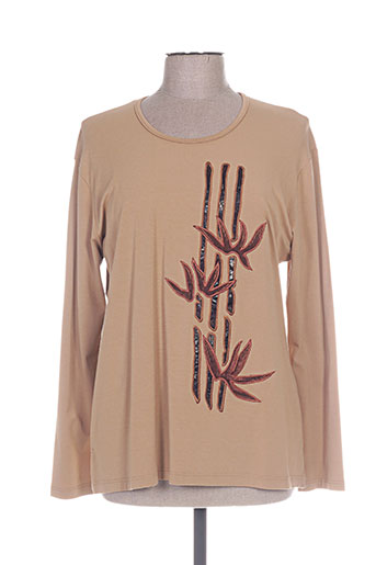 jean delfin t-shirts femme de couleur beige