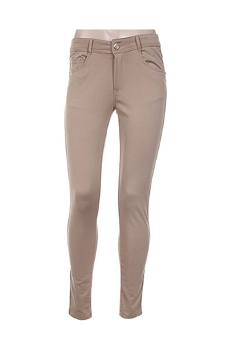 bs jeans pantalons femme de couleur beige