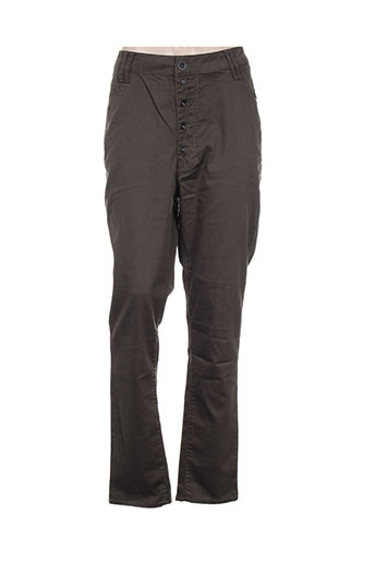 funaki pantalons femme de couleur vert