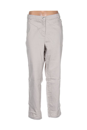 m.collection pantalons femme de couleur beige