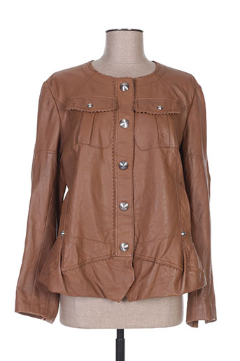 high vestes femme de couleur marron