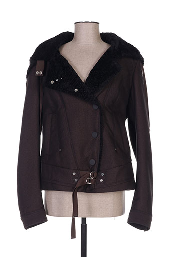 high vestes femme de couleur marron