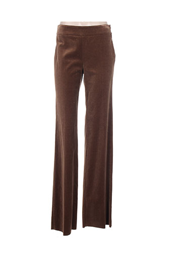 maxmara pantalons femme de couleur marron