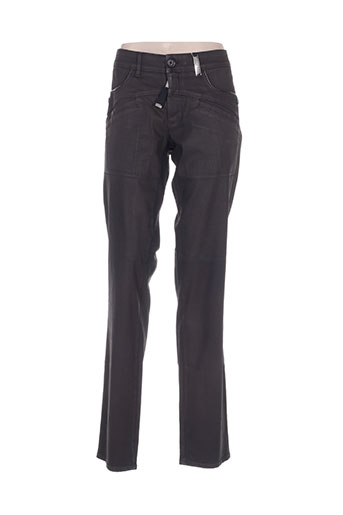 high jeans femme de couleur marron