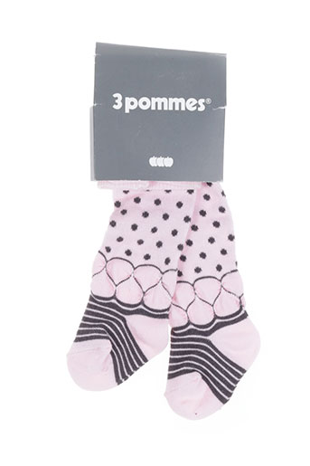 3 pommes lingerie fille de couleur rose