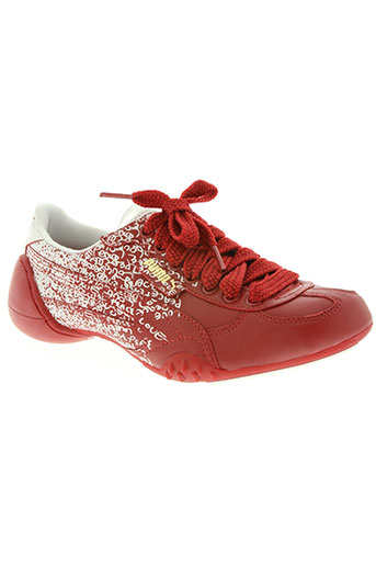 puma chaussures femme de couleur rouge