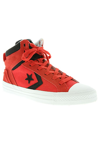 converse chaussures homme de couleur rouge
