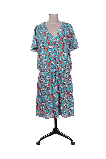 coton du monde robes femme de couleur bleu