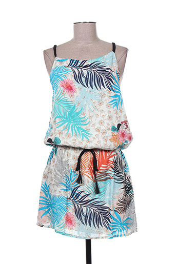 coton du monde robes femme de couleur bleu