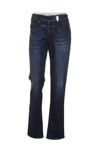 high jeans femme de couleur bleu