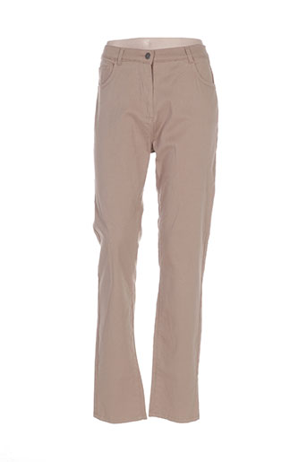 griffon pantalons femme de couleur beige