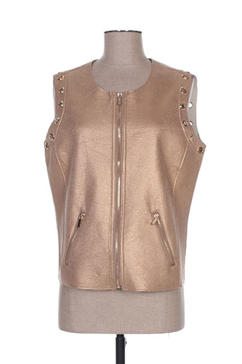 ananke gilets femme de couleur beige