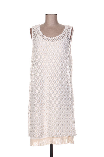 leslie robes femme de couleur beige