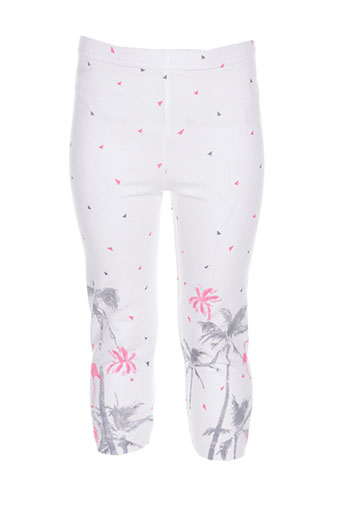 3 pommes pantalons fille de couleur blanc